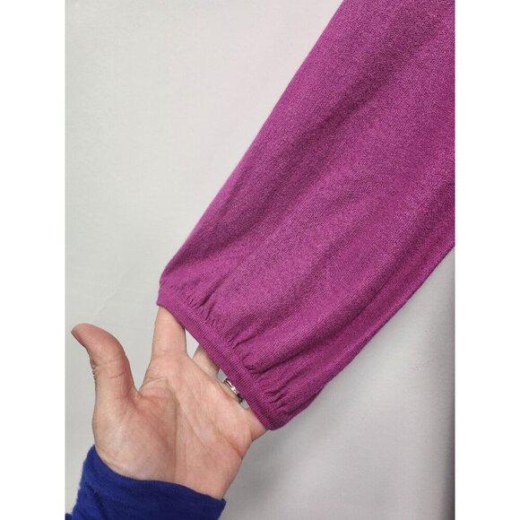 Patagonia Women Cardigan Large Orchid Pink Organic Cotton Two Button Lightweight - Picture 3 of 7